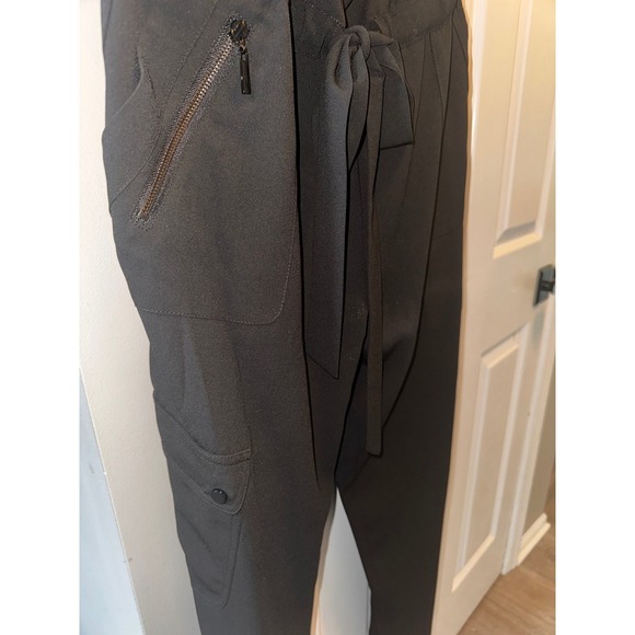 Cache Strapless Jumpsuit Wide Leg Drawstring Waist Black Casual Size M - Picture 9 of 9